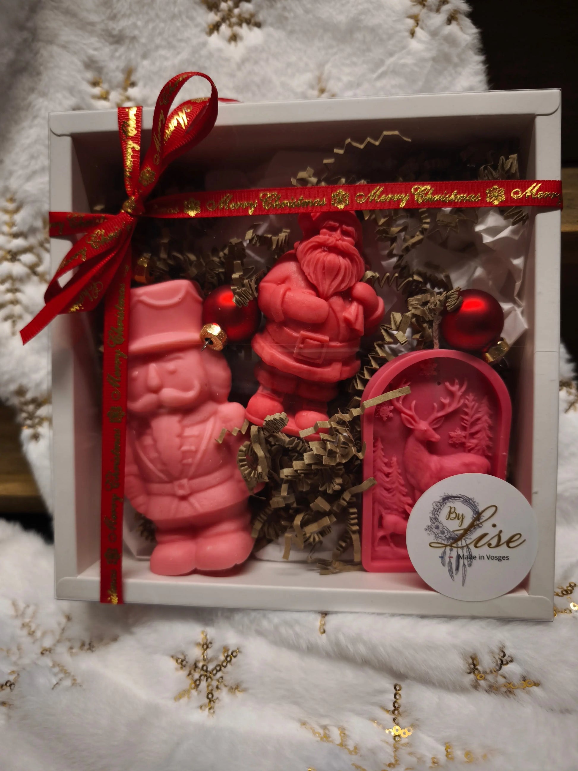 Coffret de Bougies de Noel Rouge Les Senteurs By Lise