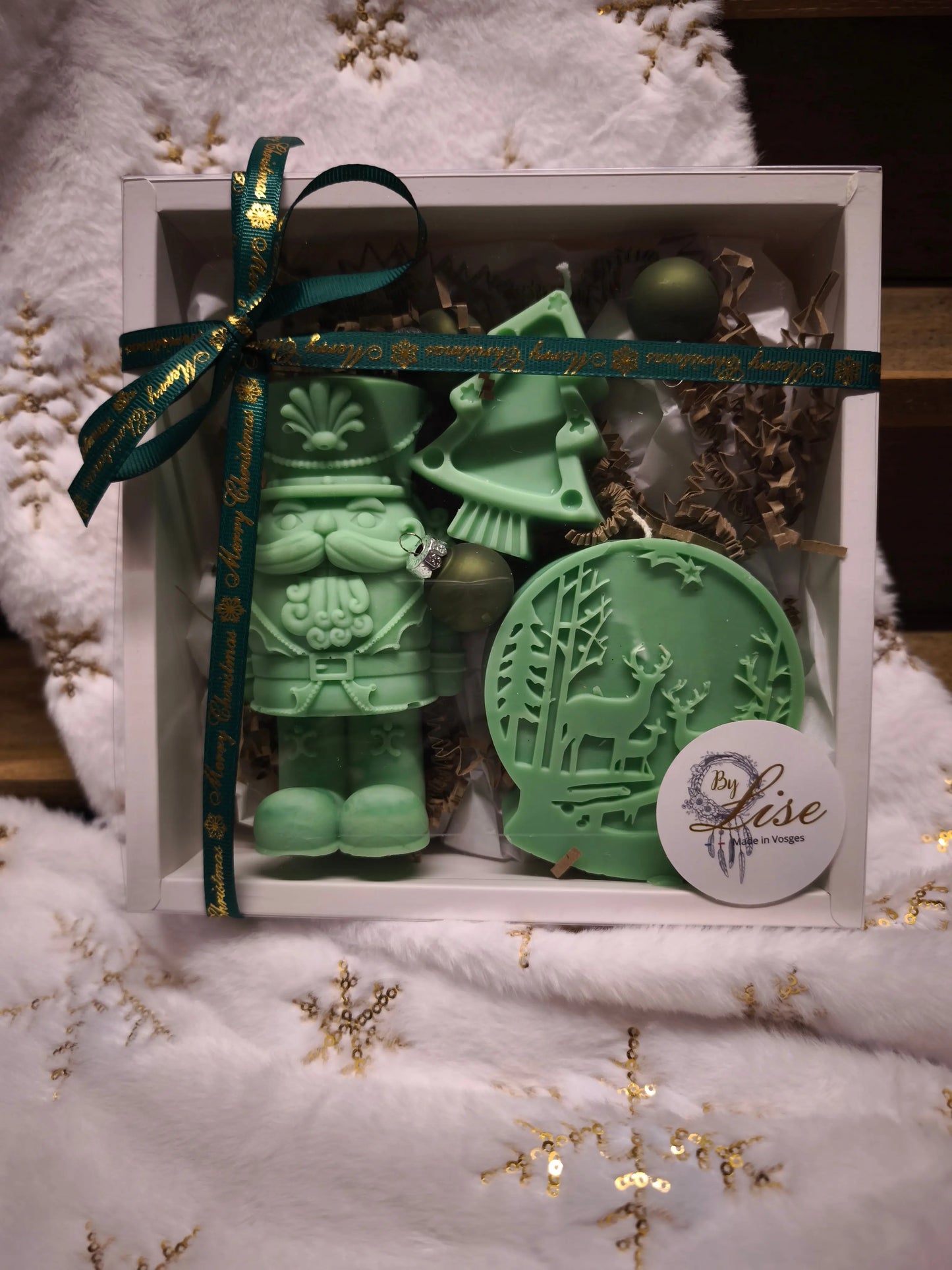 Coffret de Bougies de Noel Vert Les Senteurs By Lise